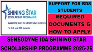 Sensodyne IDA Shining Star Scholarship Programme 2025-26