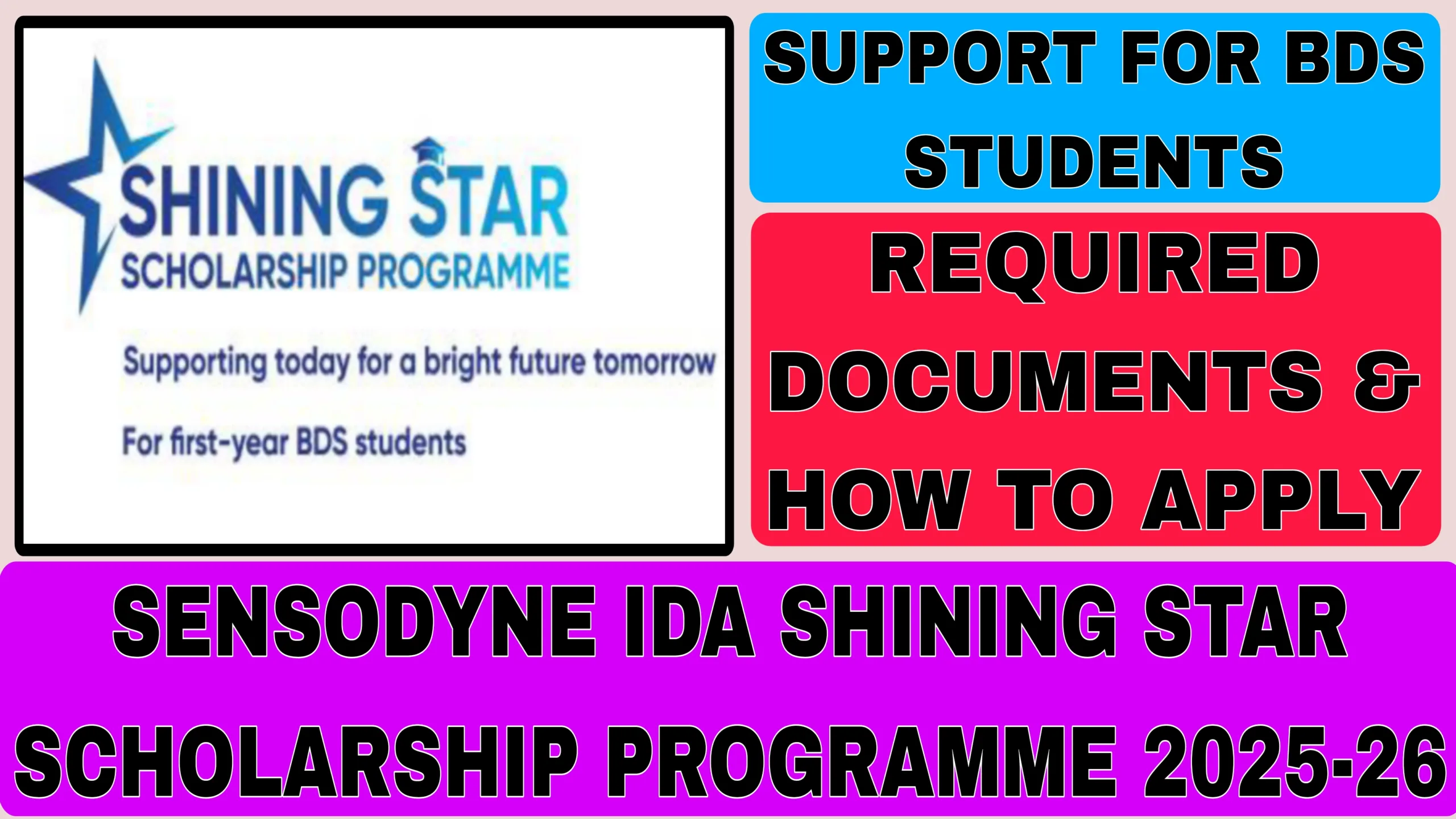 Sensodyne IDA Shining Star Scholarship Programme 2025-26